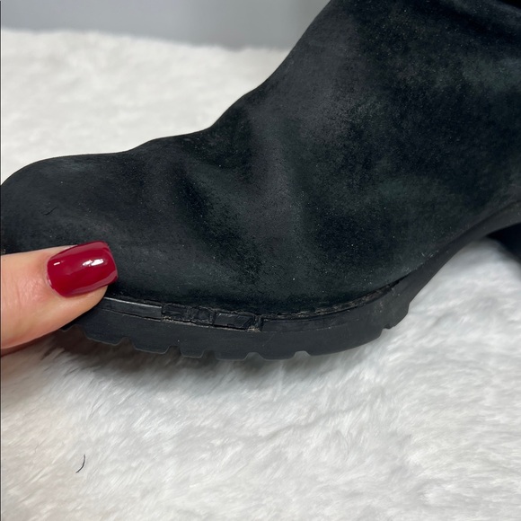 UGG Jillian Black Suede Shearling Sheepskin Lined Riding Boot sz 7 - Picture 15 of 15